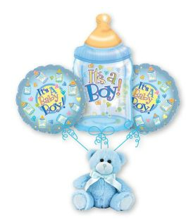 It's a Boy! – Balloon Bouquet & Plush